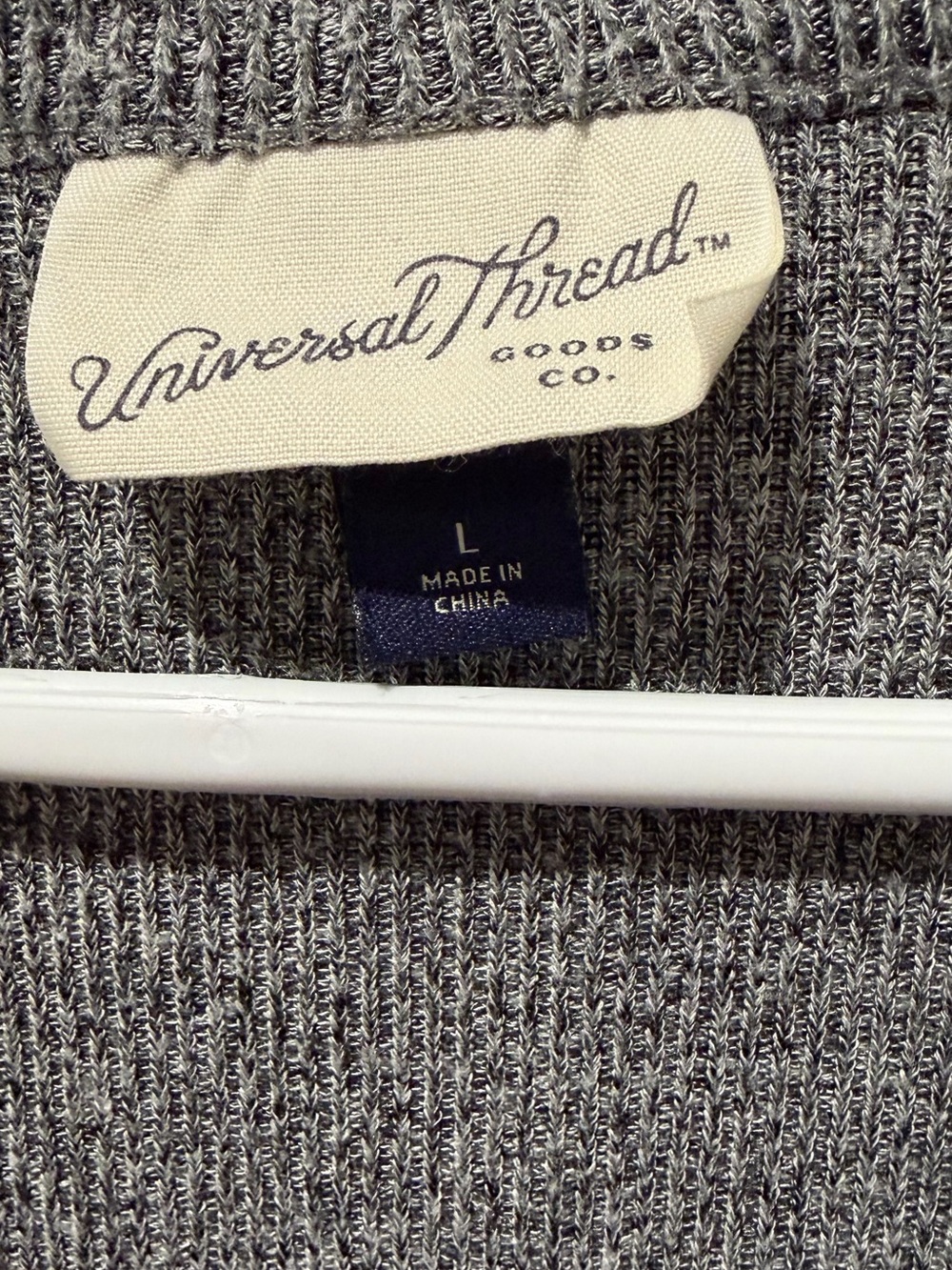 Universal Thread Gray Ribbed Knit Sweater - Picture 4 of 4